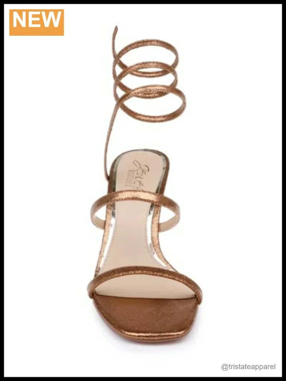 Metallic Wrapped Ankle Stiletto Heel Lace Up Open Toe Sandal